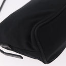 FENDI Shoulder Bag Cotton Jersey Black Silver Auth 186864-12