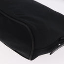 FENDI Shoulder Bag Cotton Jersey Black Silver Auth 186864-13