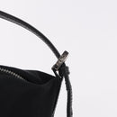 FENDI Shoulder Bag Cotton Jersey Black Silver Auth 186864-15
