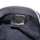 FENDI Shoulder Bag Cotton Jersey Black Silver Auth 186864-17