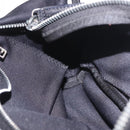 FENDI Shoulder Bag Cotton Jersey Black Silver Auth 186864-19