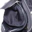 FENDI Shoulder Bag Cotton Jersey Black Silver Auth 186864-22