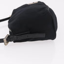 FENDI Shoulder Bag Cotton Jersey Black Silver Auth 186864-5
