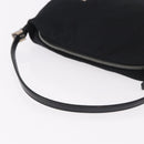 FENDI Shoulder Bag Cotton Jersey Black Silver Auth 186864-7