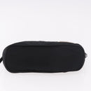 FENDI Shoulder Bag Cotton Jersey Black Silver Auth 186864-9