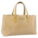 LOUIS VUITTON Monogram Vernis Wilshire PM Hand Bag Broncorail M91452 Auth 186866-1