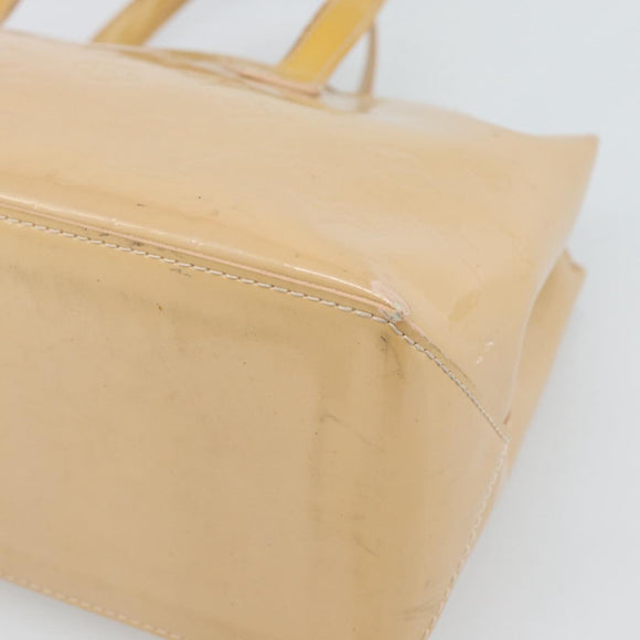 LOUIS VUITTON Monogram Vernis Wilshire PM Hand Bag Broncorail M91452 Auth 186866