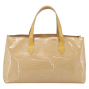 LOUIS VUITTON Monogram Vernis Wilshire PM Hand Bag Broncorail M91452 Auth 186866-2