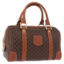 CELINE Macadam Canvas Hand Bag PVC Leather Brown Gold Auth 186868A-1