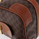CELINE Macadam Canvas Hand Bag PVC Leather Brown Gold Auth 186868A-9