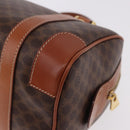 CELINE Macadam Canvas Hand Bag PVC Leather Brown Gold Auth 186868A-16