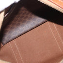 CELINE Macadam Canvas Hand Bag PVC Leather Brown Gold Auth 186868A-10