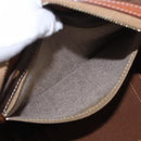 CELINE Macadam Canvas Hand Bag PVC Leather Brown Gold Auth 186868A-11