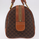 CELINE Macadam Canvas Hand Bag PVC Leather Brown Gold Auth 186868A-3