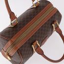 CELINE Macadam Canvas Hand Bag PVC Leather Brown Gold Auth 186868A-6
