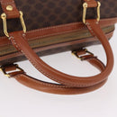 CELINE Macadam Canvas Hand Bag PVC Leather Brown Gold Auth 186868A-7