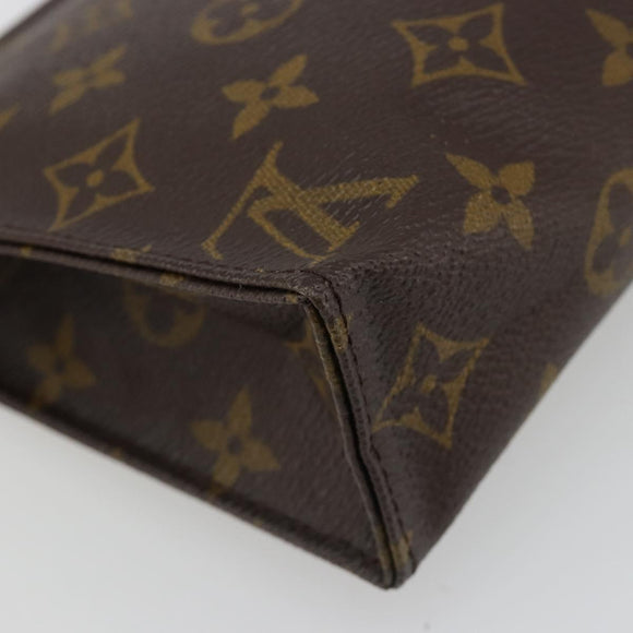 LOUIS VUITTON Monogram Poche Toilette 19 Pouch M47544 LV Auth 186870