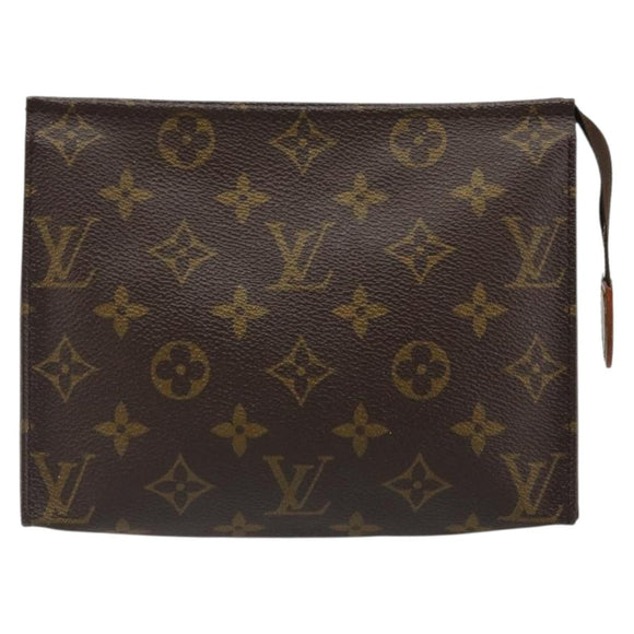 LOUIS VUITTON Monogram Poche Toilette 19 Pouch M47544 LV Auth 186870
