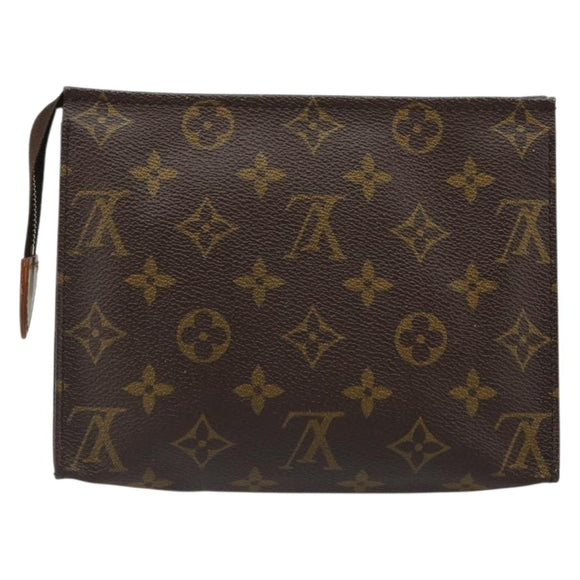 LOUIS VUITTON Monogram Poche Toilette 19 Pouch M47544 LV Auth 186870