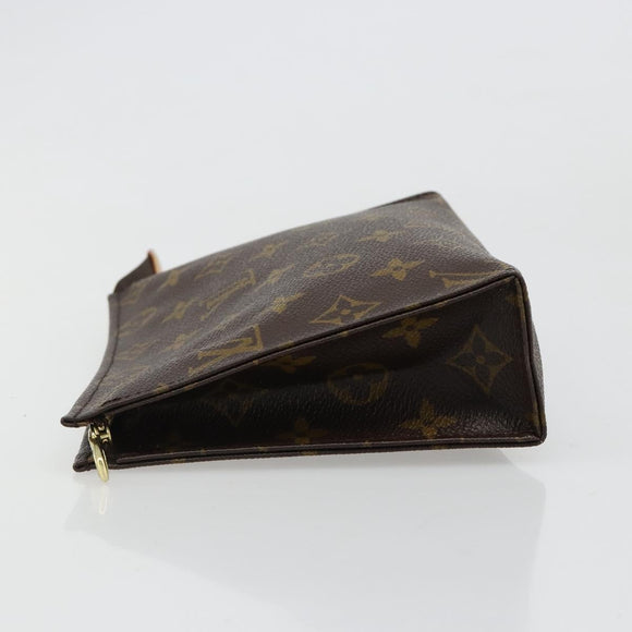 LOUIS VUITTON Monogram Poche Toilette 19 Pouch M47544 LV Auth 186870
