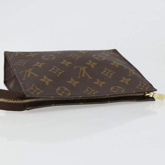 LOUIS VUITTON Monogram Poche Toilette 19 Pouch M47544 LV Auth 186870