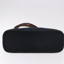 HERMES Kabak Elan PM Hand Bag Canvas 2way Black Silver Auth 186871V-5
