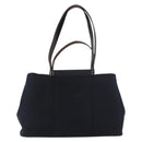 HERMES Kabak Elan PM Hand Bag Canvas 2way Black Silver Auth 186871V-13