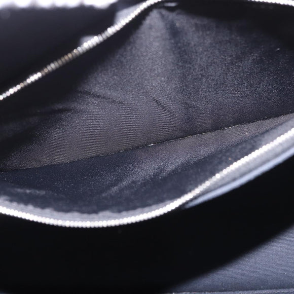 HERMES Kabak Elan PM Hand Bag Canvas 2way Black Silver Auth 186871V