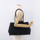 HERMES Kabak Elan PM Hand Bag Canvas 2way Black Silver Auth 186871V-23