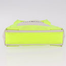 BALENCIAGA Navy Cabas XS Hand Bag Canvas Yellow Silver Auth 186872-5