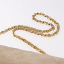 CHANEL Matelasse Chain Shoulder Bag Lamb Skin Beige Gold CC Auth 186875-14