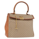 CELINE Macadam Canvas Hand Bag PVC Beige Gold Auth 186876-1