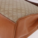 CELINE Macadam Canvas Hand Bag PVC Beige Gold Auth 186876-15