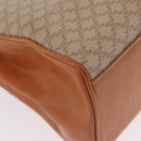 CELINE Macadam Canvas Hand Bag PVC Beige Gold Auth 186876-16