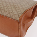 CELINE Macadam Canvas Hand Bag PVC Beige Gold Auth 186876-17