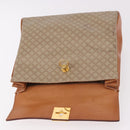 CELINE Macadam Canvas Hand Bag PVC Beige Gold Auth 186876-20