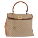 CELINE Macadam Canvas Hand Bag PVC Beige Gold Auth 186876-13