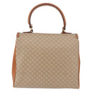 CELINE Macadam Canvas Hand Bag PVC Beige Gold Auth 186876-2