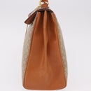 CELINE Macadam Canvas Hand Bag PVC Beige Gold Auth 186876-3