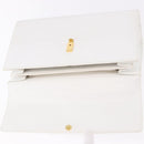 GIVENCHY Hand Bag Leather White Gold Auth 186878A-15
