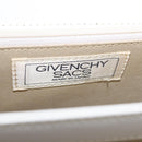 GIVENCHY Hand Bag Leather White Gold Auth 186878A-16