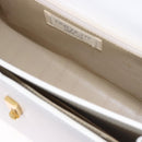 GIVENCHY Hand Bag Leather White Gold Auth 186878A-20