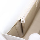 GIVENCHY Hand Bag Leather White Gold Auth 186878A-23