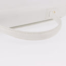 GIVENCHY Hand Bag Leather White Gold Auth 186878A-7