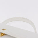 GIVENCHY Hand Bag Leather White Gold Auth 186878A-8