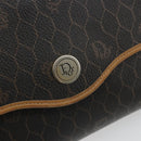 Christian Dior Honeycomb Canvas Shoulder Bag PVC Black Gold Auth 186880-17