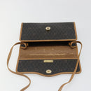 Christian Dior Honeycomb Canvas Shoulder Bag PVC Black Gold Auth 186880-18