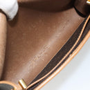 Christian Dior Honeycomb Canvas Shoulder Bag PVC Black Gold Auth 186880-11