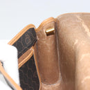 Christian Dior Honeycomb Canvas Shoulder Bag PVC Black Gold Auth 186880-21