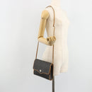 Christian Dior Honeycomb Canvas Shoulder Bag PVC Black Gold Auth 186880-22